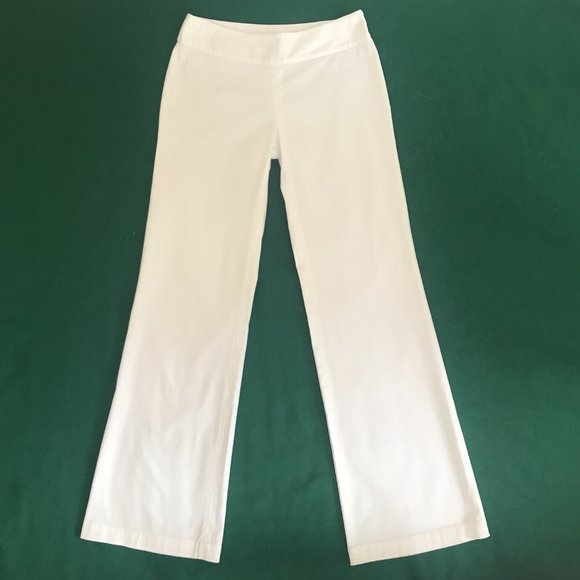 Lilly Pulitzer Flared Dress Pants XS White Y2K Rare and Lovely Fabric - Picture 1 of 9